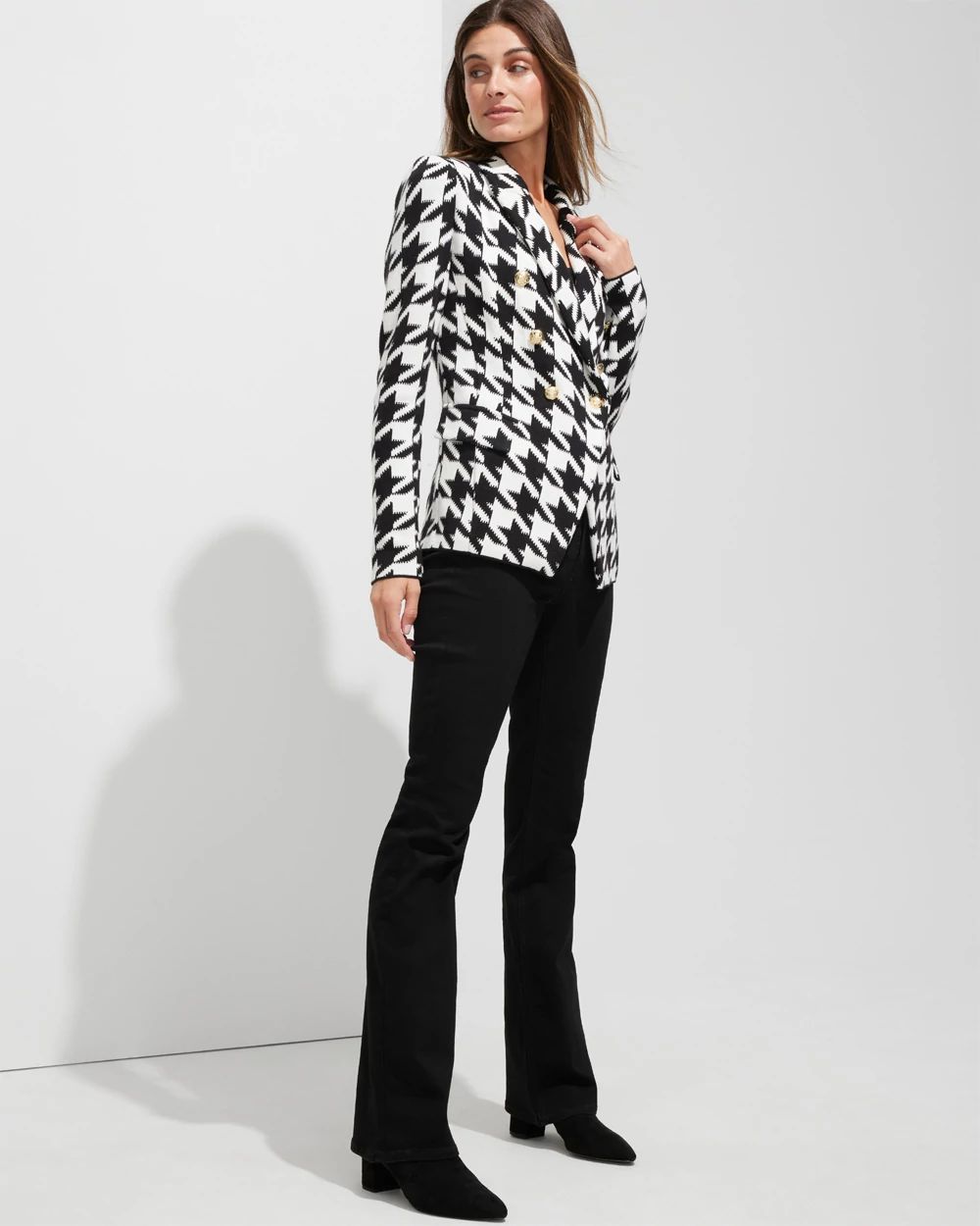 White house black market houndstooth jacket cheap